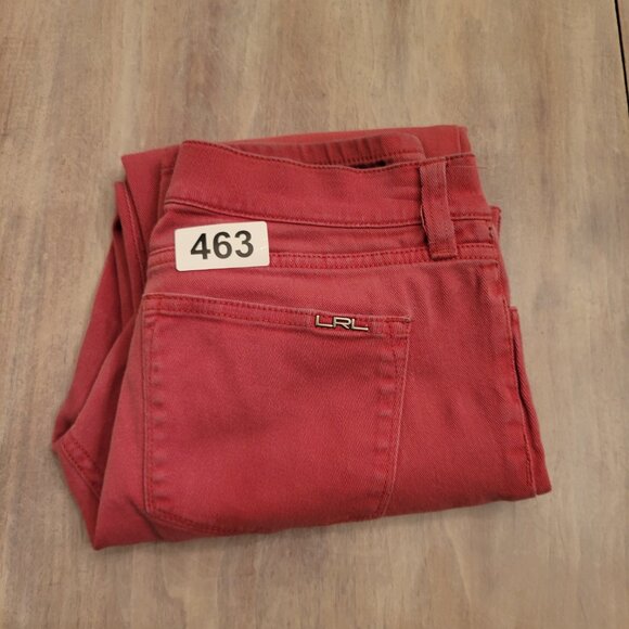 Lauren Jeans Co Ralph Lauren Women’s Modern Straight Leg Red Jeans Size 6 - Picture 10 of 10